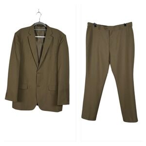 Bonelli Super 130s Suit Blazer Pants Size 48L Single Breasted Career Formal
